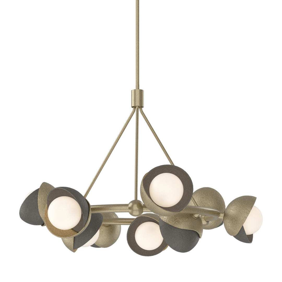 Hubbardton Forge Canada - 131068-SKT-MULT-84-07-GG0711 - Nine Light Pendant - Brooklyn - Soft Gold