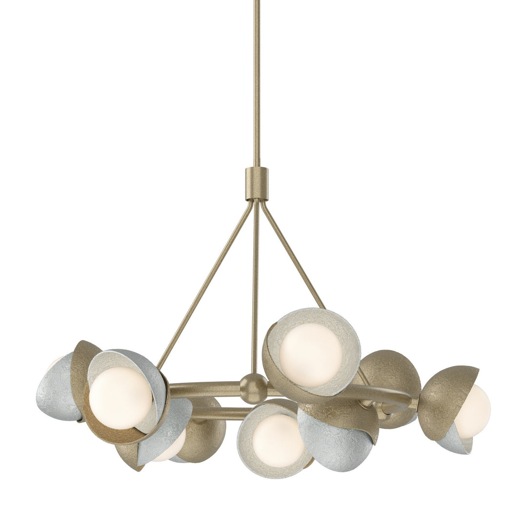 Hubbardton Forge Canada - 131068-SKT-MULT-84-82-GG0711 - Nine Light Pendant - Brooklyn - Soft Gold
