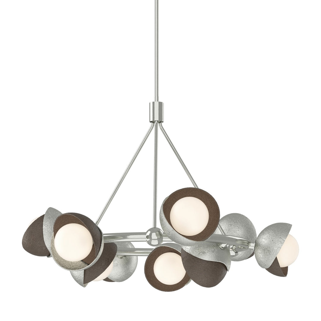 Hubbardton Forge Canada - 131068-SKT-MULT-85-05-GG0711 - Nine Light Pendant - Brooklyn - Sterling