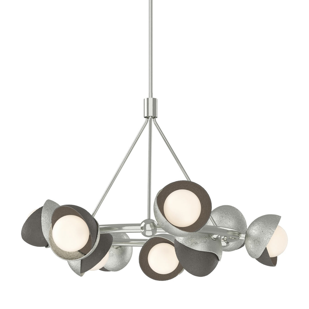 Hubbardton Forge Canada - 131068-SKT-MULT-85-07-GG0711 - Nine Light Pendant - Brooklyn - Sterling