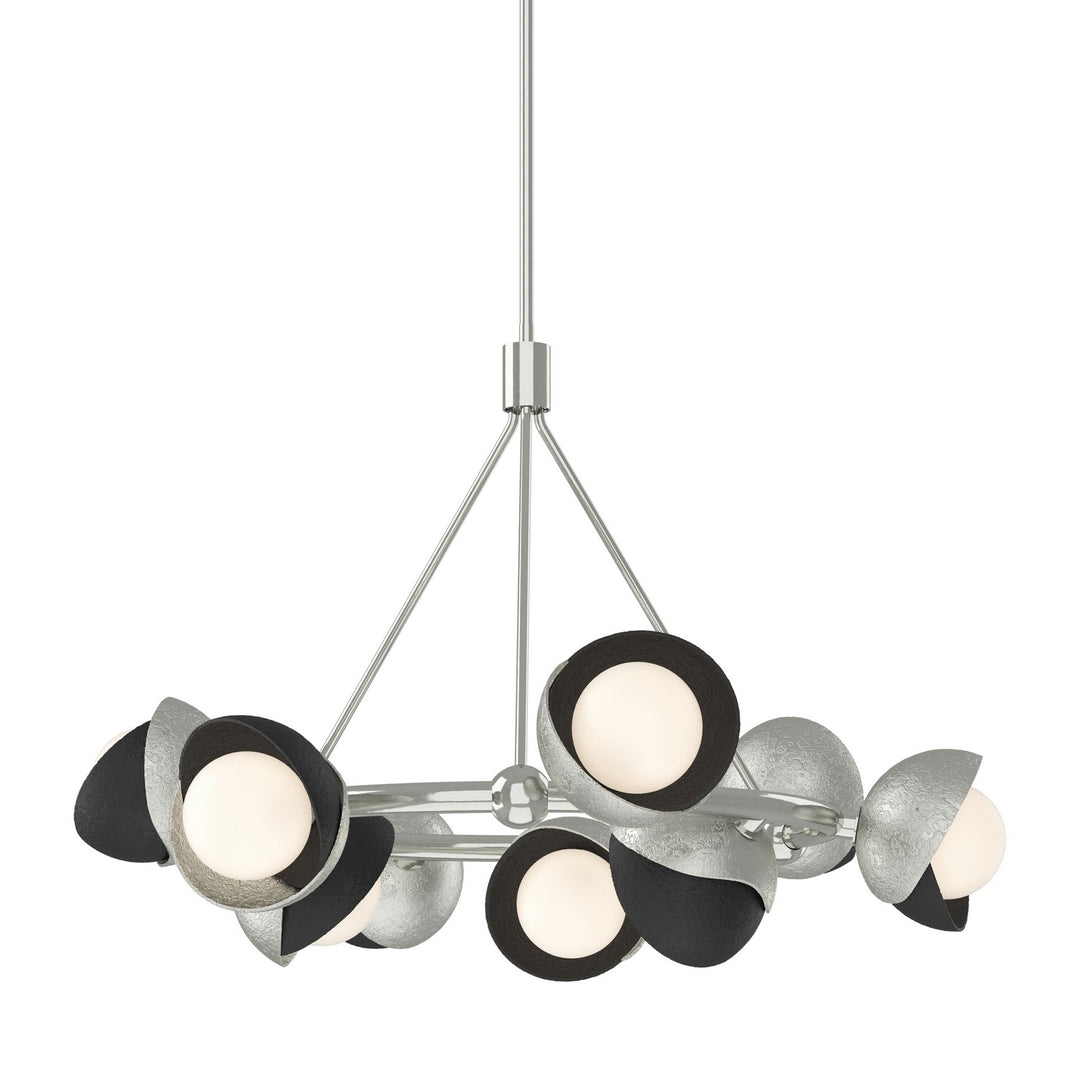 Hubbardton Forge Canada - 131068-SKT-MULT-85-10-GG0711 - Nine Light Pendant - Brooklyn - Sterling