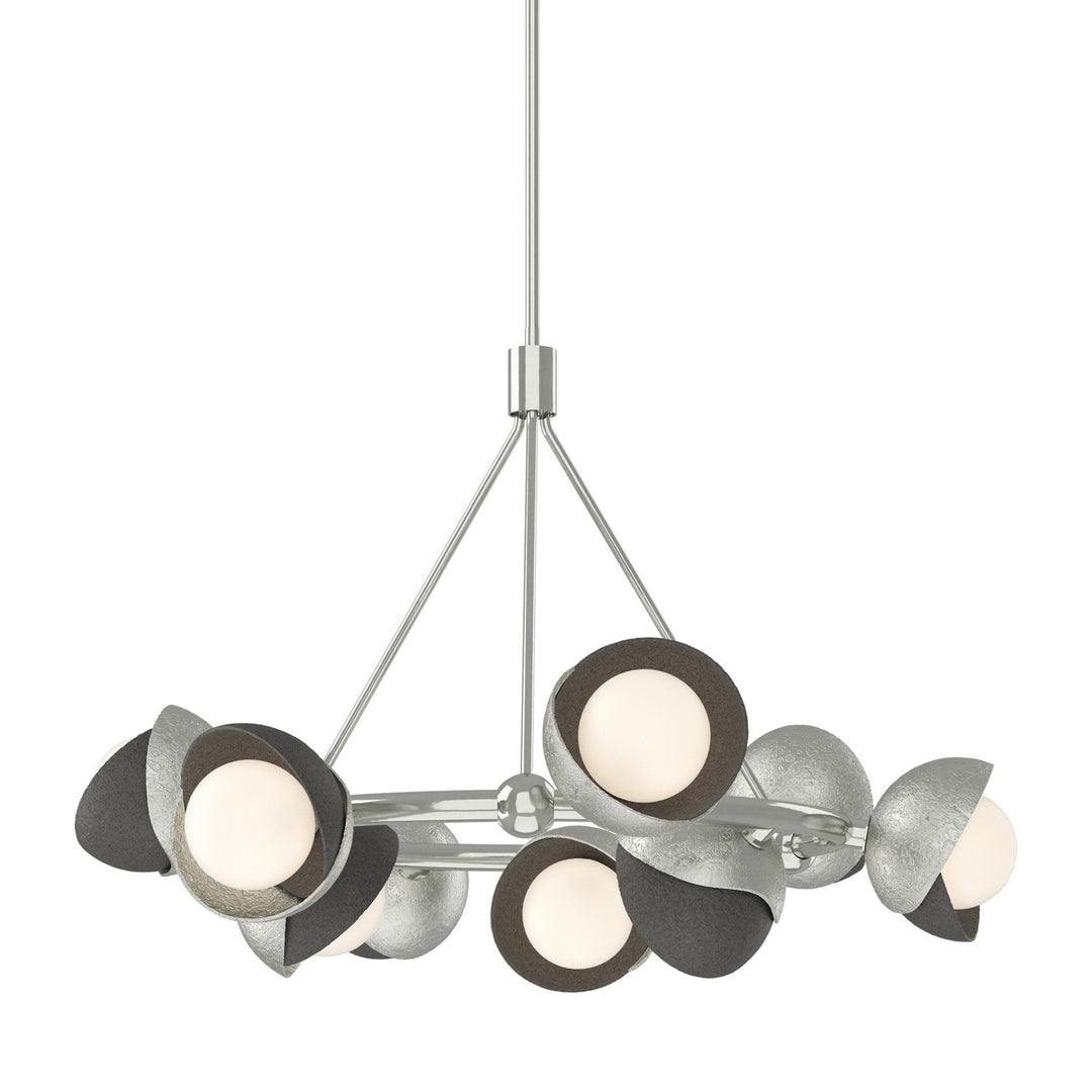 Hubbardton Forge Canada - 131068-SKT-MULT-85-20-GG0711 - Nine Light Pendant - Brooklyn - Sterling