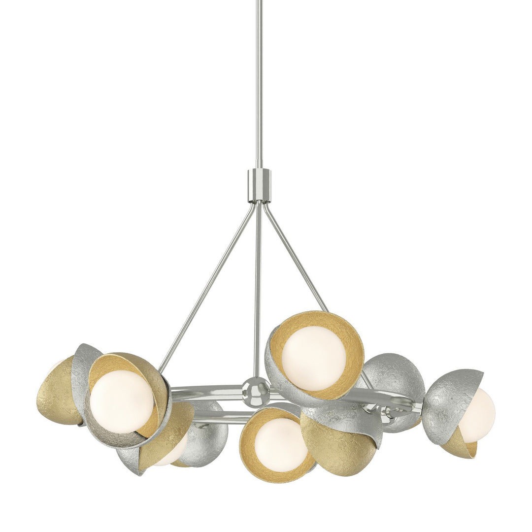 Hubbardton Forge Canada - 131068-SKT-MULT-85-86-GG0711 - Nine Light Pendant - Brooklyn - Sterling