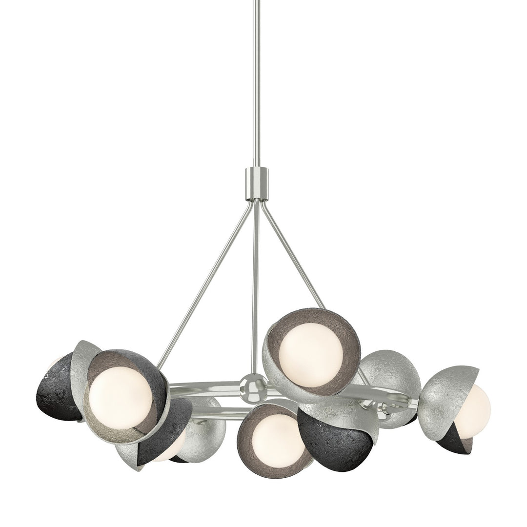 Hubbardton Forge Canada - 131068-SKT-MULT-85-89-GG0711 - Nine Light Pendant - Brooklyn - Sterling