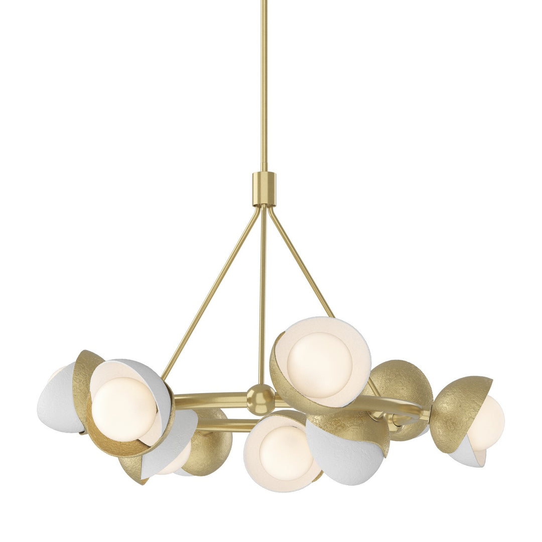 Hubbardton Forge Canada - 131068-SKT-MULT-86-02-GG0711 - Nine Light Pendant - Brooklyn - Modern Brass