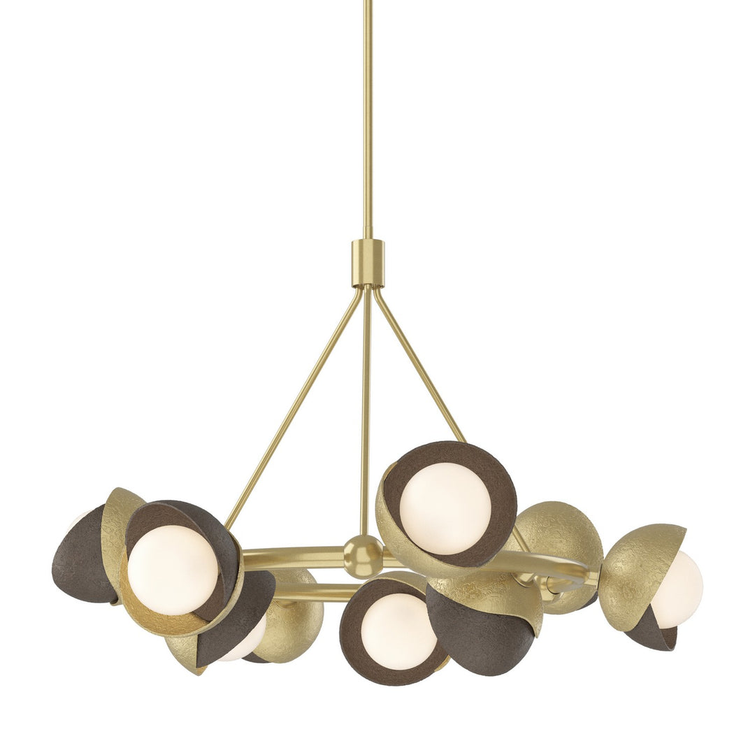 Hubbardton Forge Canada - 131068-SKT-MULT-86-05-GG0711 - Nine Light Pendant - Brooklyn - Modern Brass