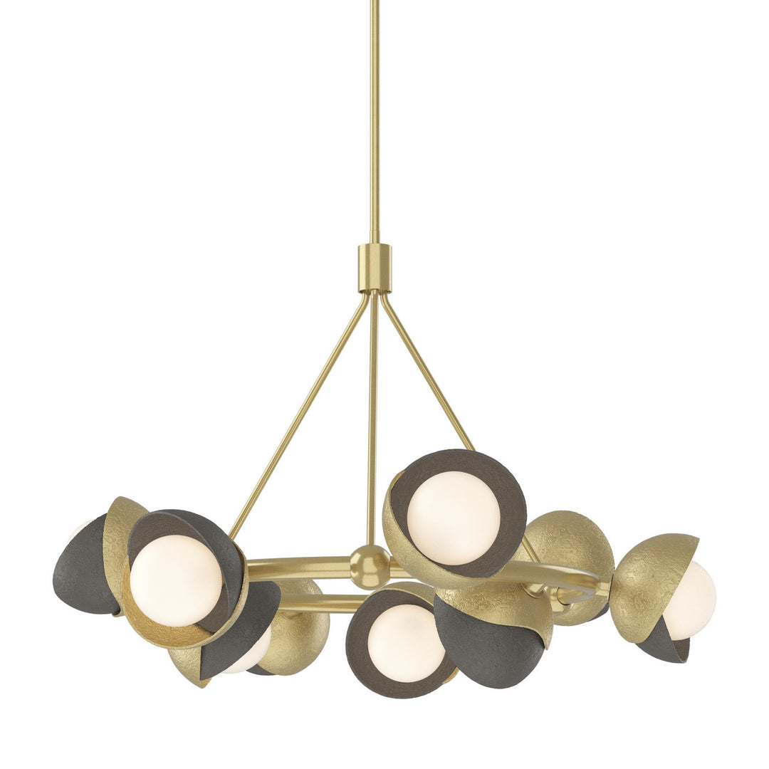 Hubbardton Forge Canada - 131068-SKT-MULT-86-07-GG0711 - Nine Light Pendant - Brooklyn - Modern Brass