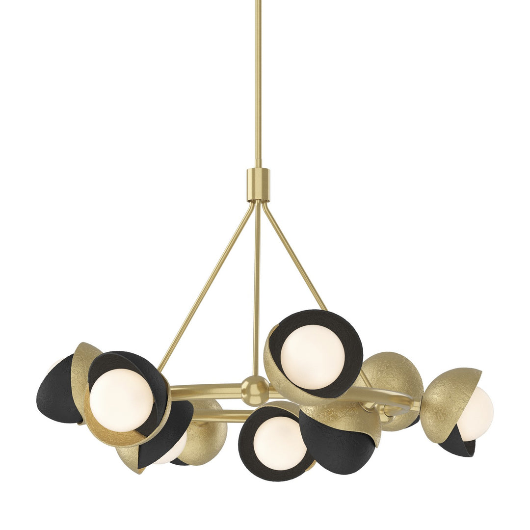 Hubbardton Forge Canada - 131068-SKT-MULT-86-10-GG0711 - Nine Light Pendant - Brooklyn - Modern Brass