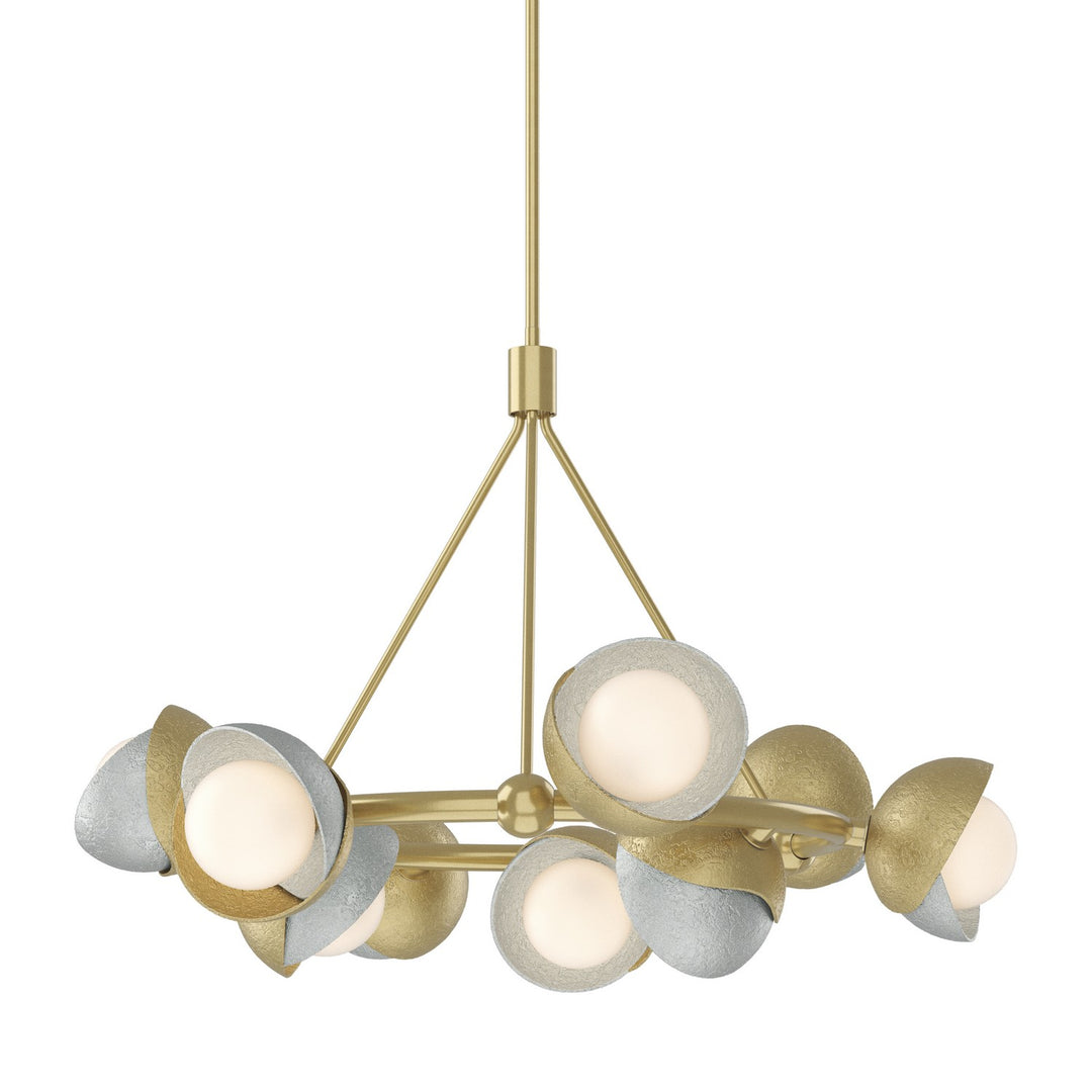 Hubbardton Forge Canada - 131068-SKT-MULT-86-82-GG0711 - Nine Light Pendant - Brooklyn - Modern Brass