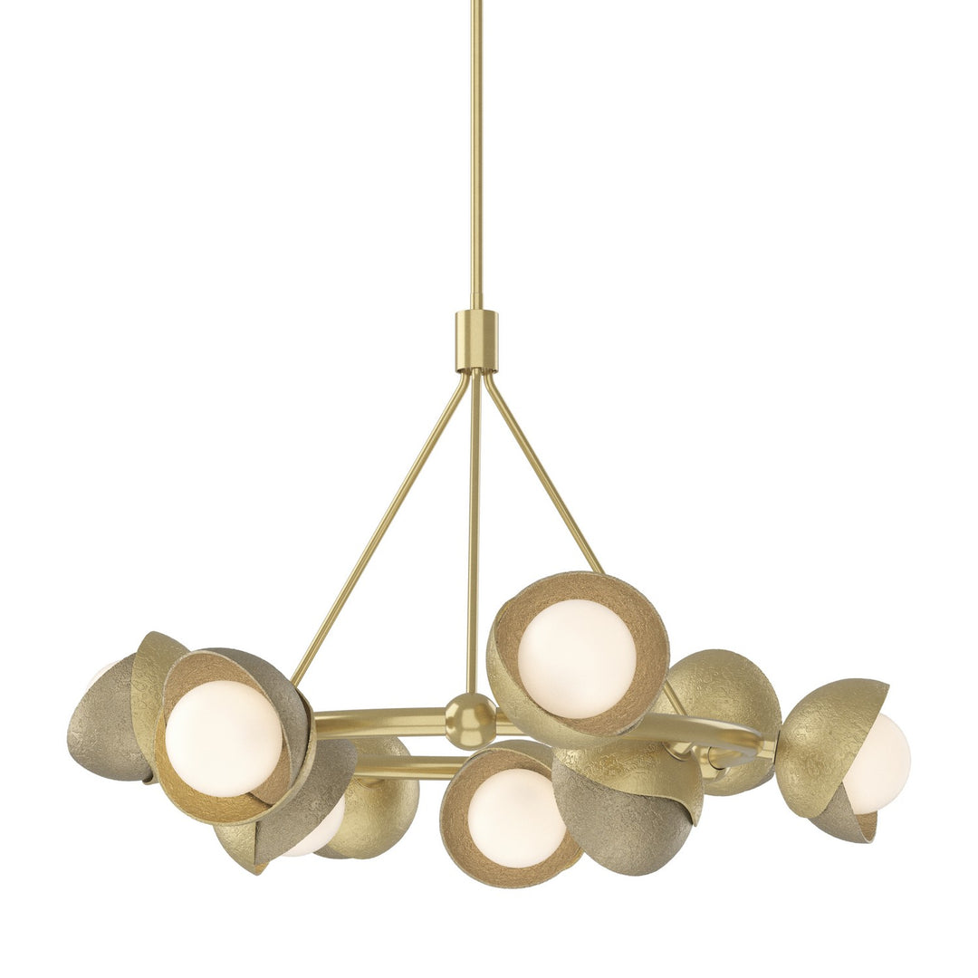 Hubbardton Forge Canada - 131068-SKT-MULT-86-84-GG0711 - Nine Light Pendant - Brooklyn - Modern Brass