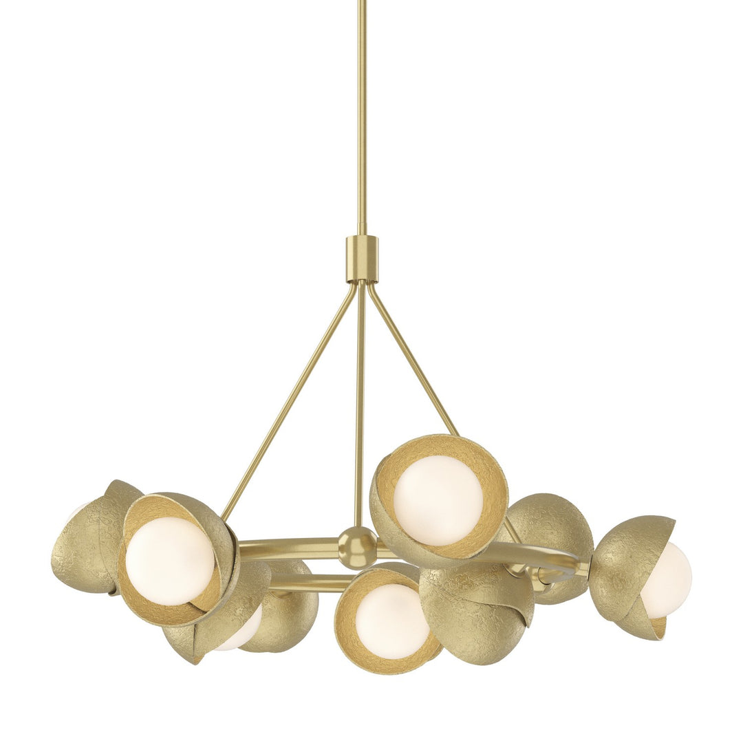 Hubbardton Forge Canada - 131068-SKT-MULT-86-86-GG0711 - Nine Light Pendant - Brooklyn - Modern Brass