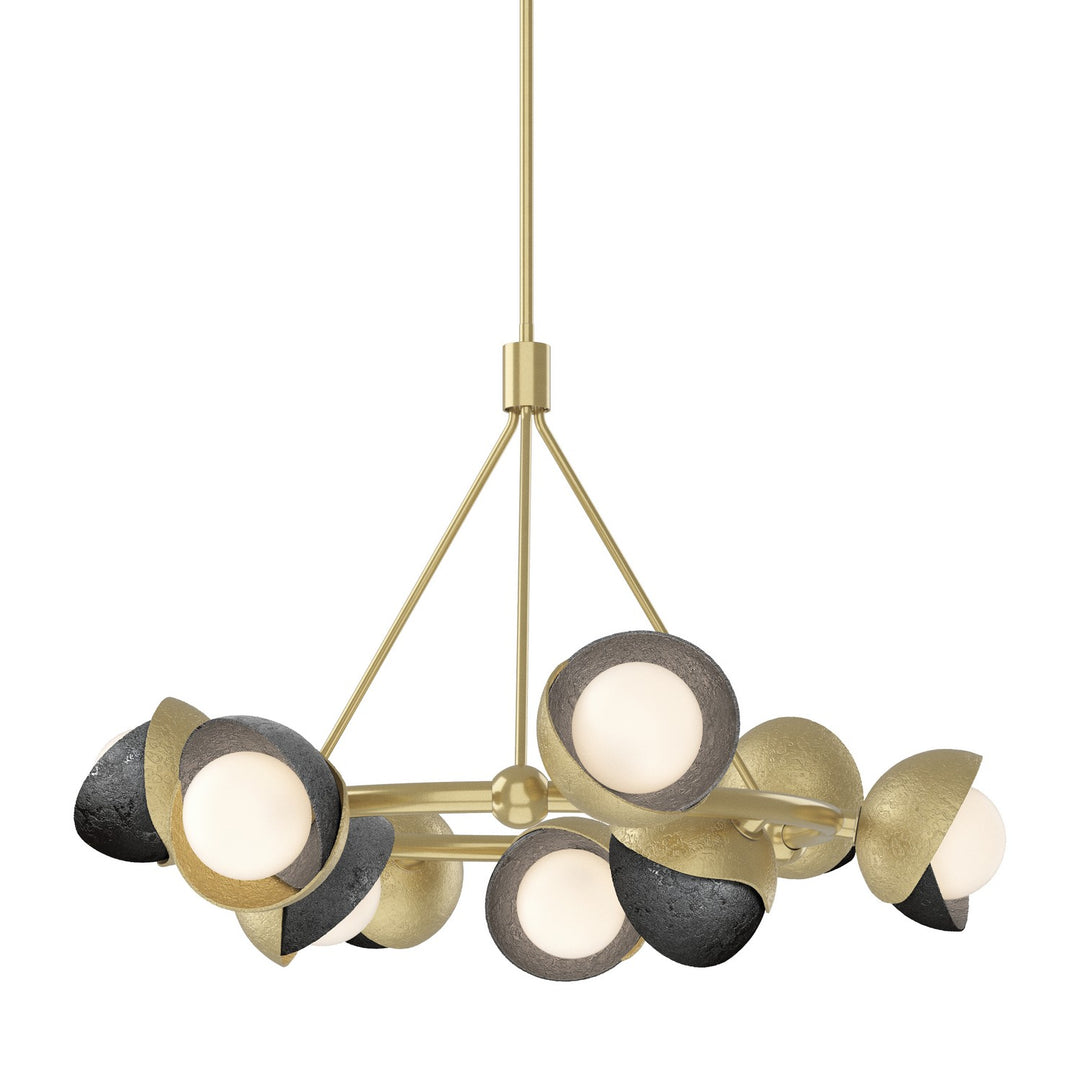 Hubbardton Forge Canada - 131068-SKT-MULT-86-89-GG0711 - Nine Light Pendant - Brooklyn - Modern Brass