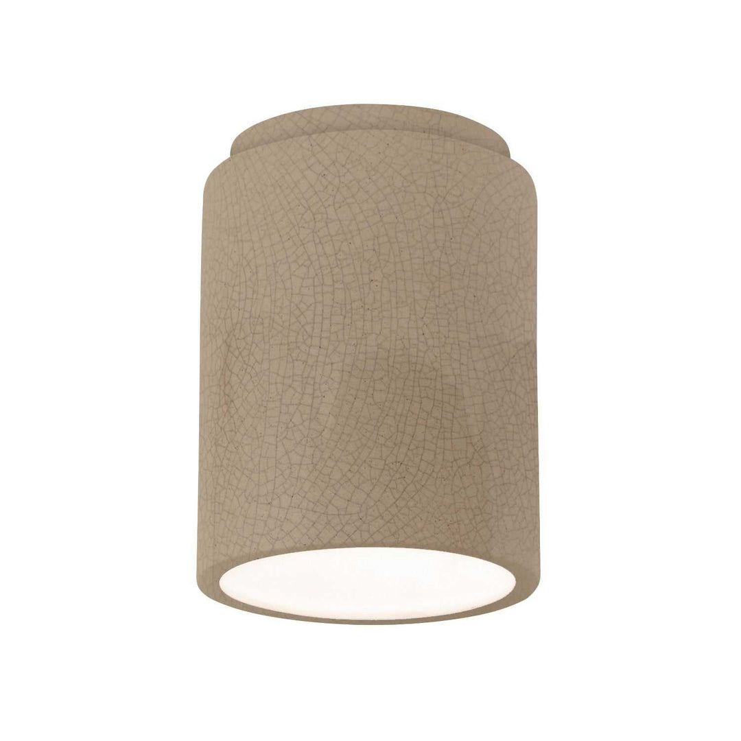 Radiance Flush-Mount in Sienna Brown Crackle Justice Designs