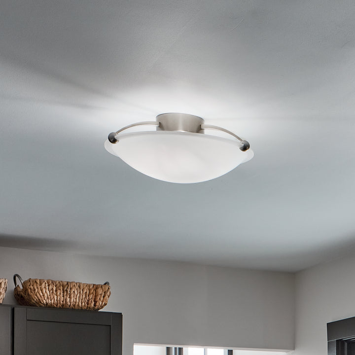 Kichler Canada - 8406NI - Three Light Semi Flush Mount - Brushed Nickel