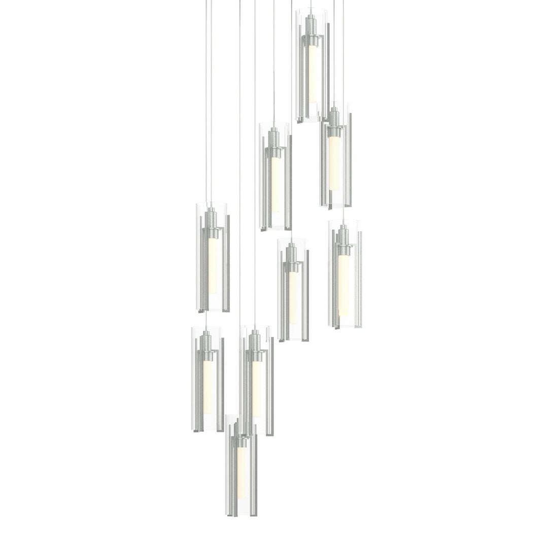 Hubbardton Forge Canada - 131104-SKT-LONG-82-ZM0065 - LED Pendant - Exos Glass - Vintage Platinum