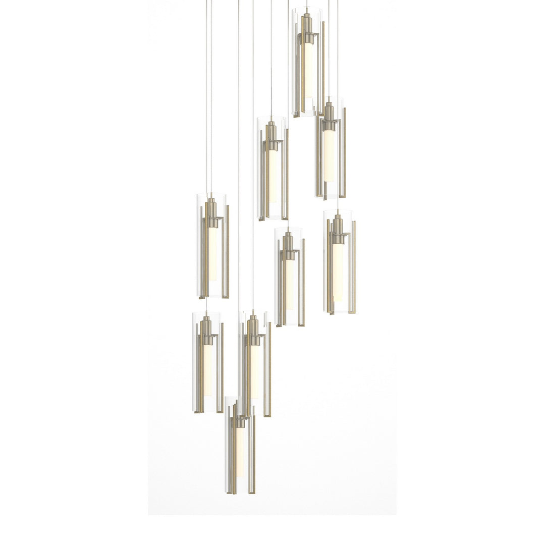 Hubbardton Forge Canada - 131104-SKT-LONG-86-ZM0065 - LED Pendant - Exos Glass - Modern Brass