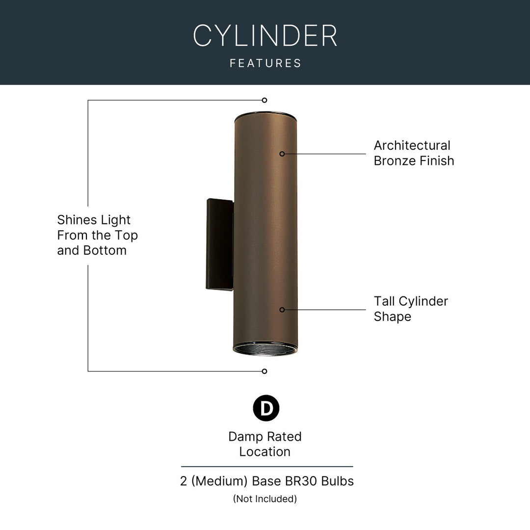 Kichler Canada - 9244AZ - Two Light Outdoor Wall Mount - Architectural Bronze