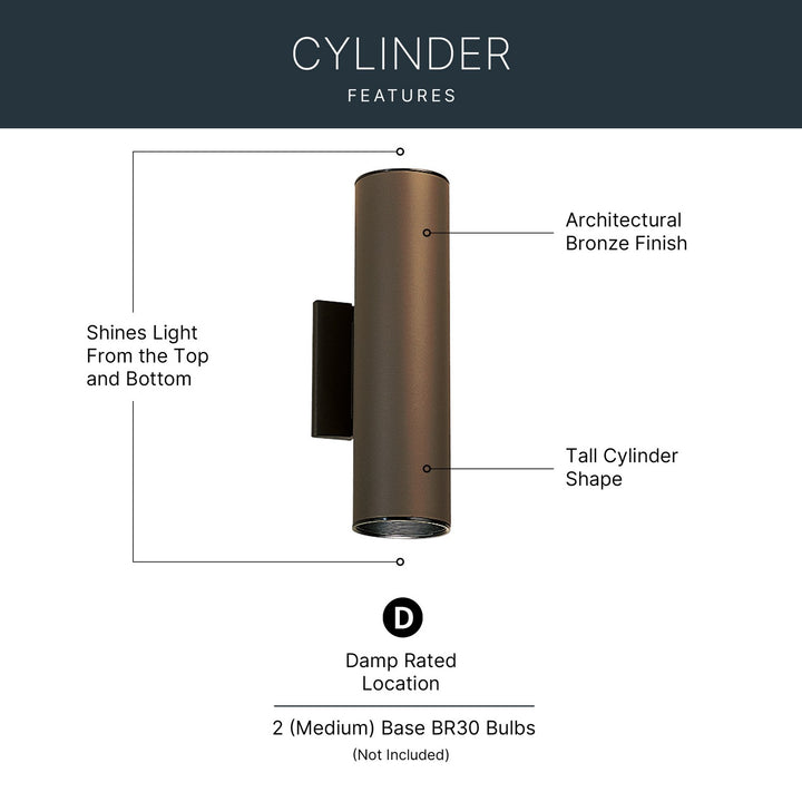 Kichler Canada - 9244AZ - Two Light Outdoor Wall Mount - Architectural Bronze