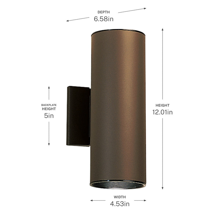 Kichler Canada - 9244AZ - Two Light Outdoor Wall Mount - Architectural Bronze