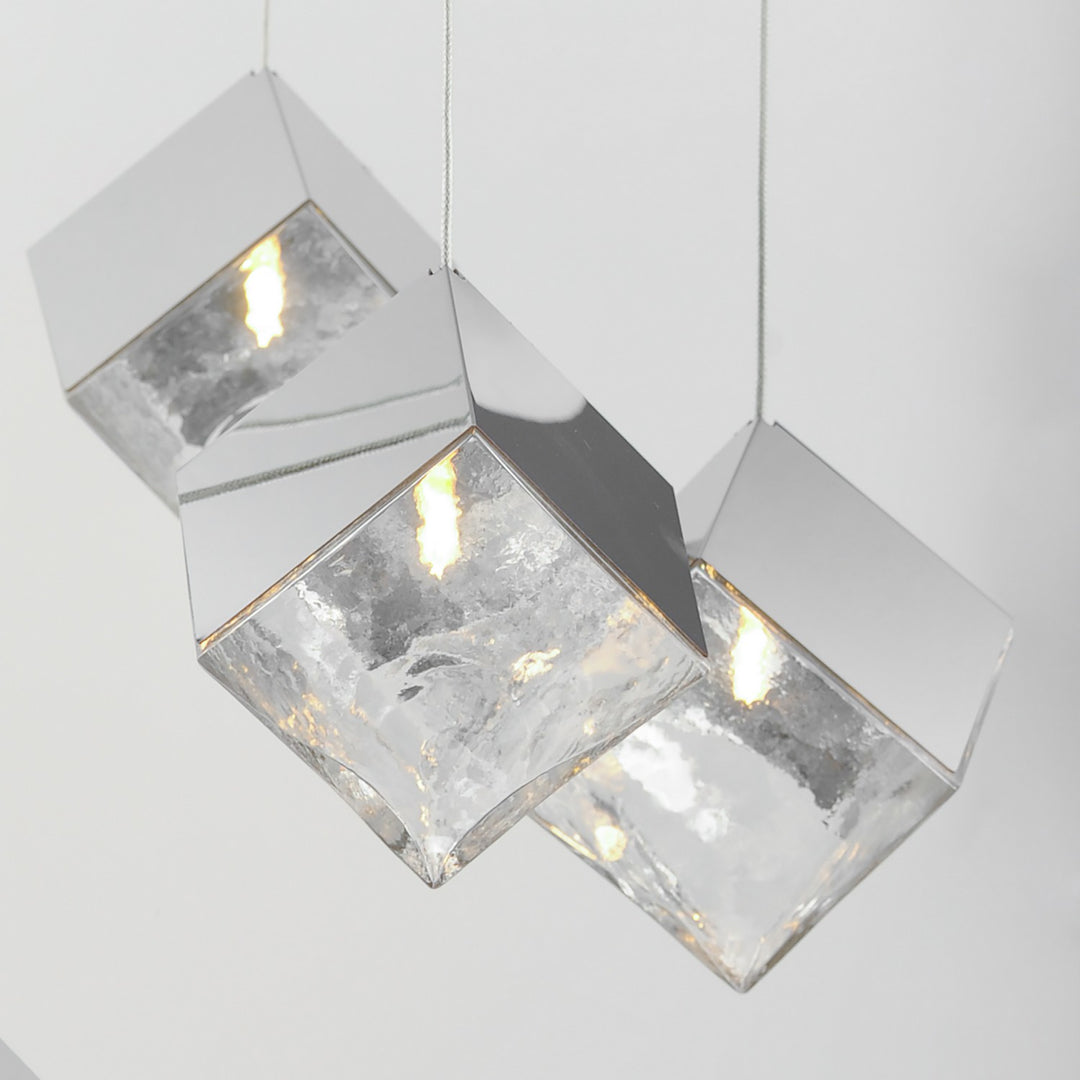 ET2 - E24683-28PC - LED Pendant - Ice Cube - Polished Chrome