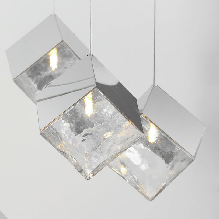 ET2 - E24683-28PC - LED Pendant - Ice Cube - Polished Chrome