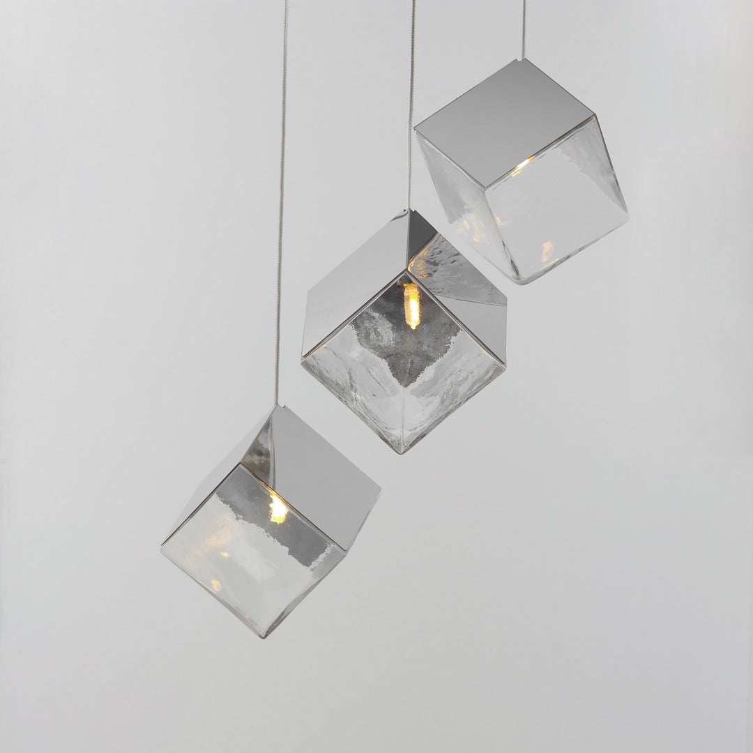 ET2 - E24683-28PC - LED Pendant - Ice Cube - Polished Chrome