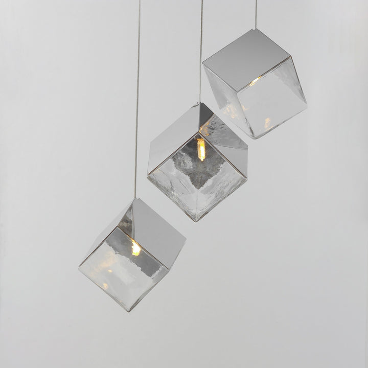 ET2 - E24683-28PC - LED Pendant - Ice Cube - Polished Chrome