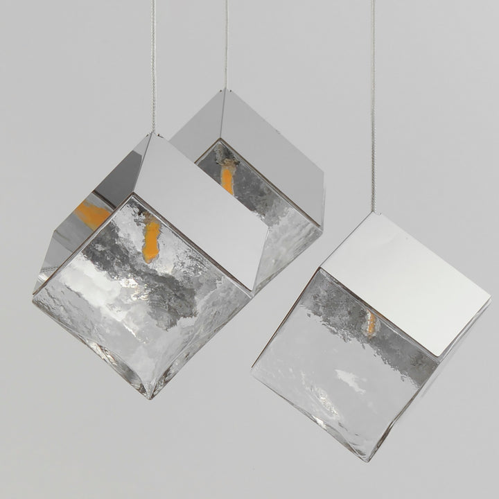 ET2 - E24683-28PC - LED Pendant - Ice Cube - Polished Chrome