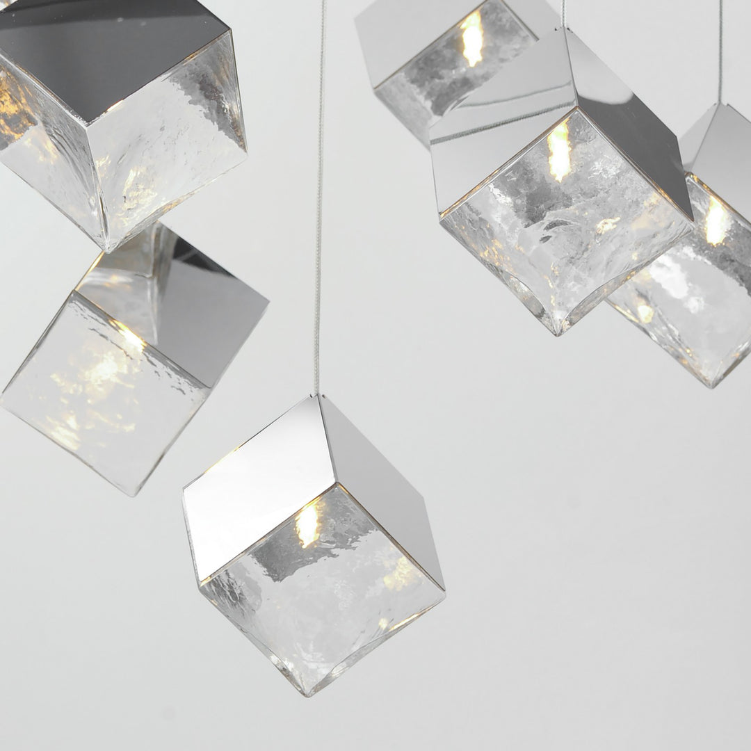 ET2 - E24689-28PC - LED Pendant - Ice Cube - Polished Chrome