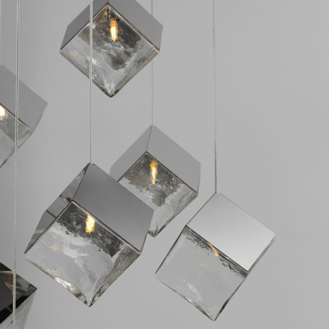 ET2 - E24689-28PC - LED Pendant - Ice Cube - Polished Chrome
