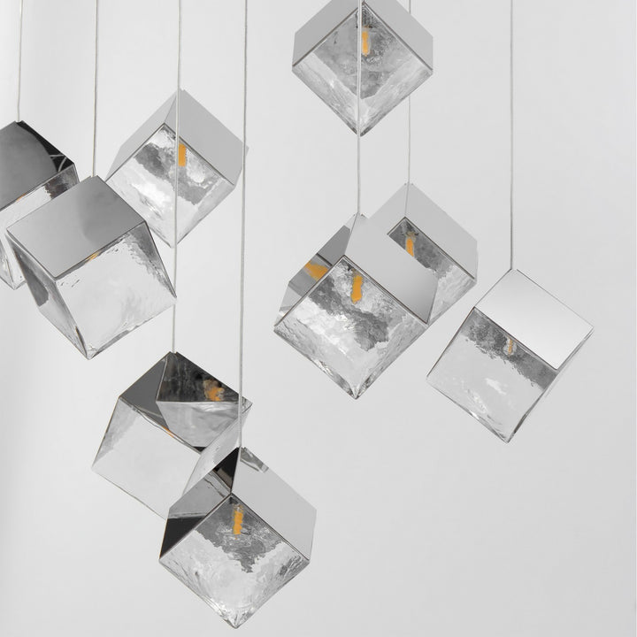 ET2 - E24689-28PC - LED Pendant - Ice Cube - Polished Chrome
