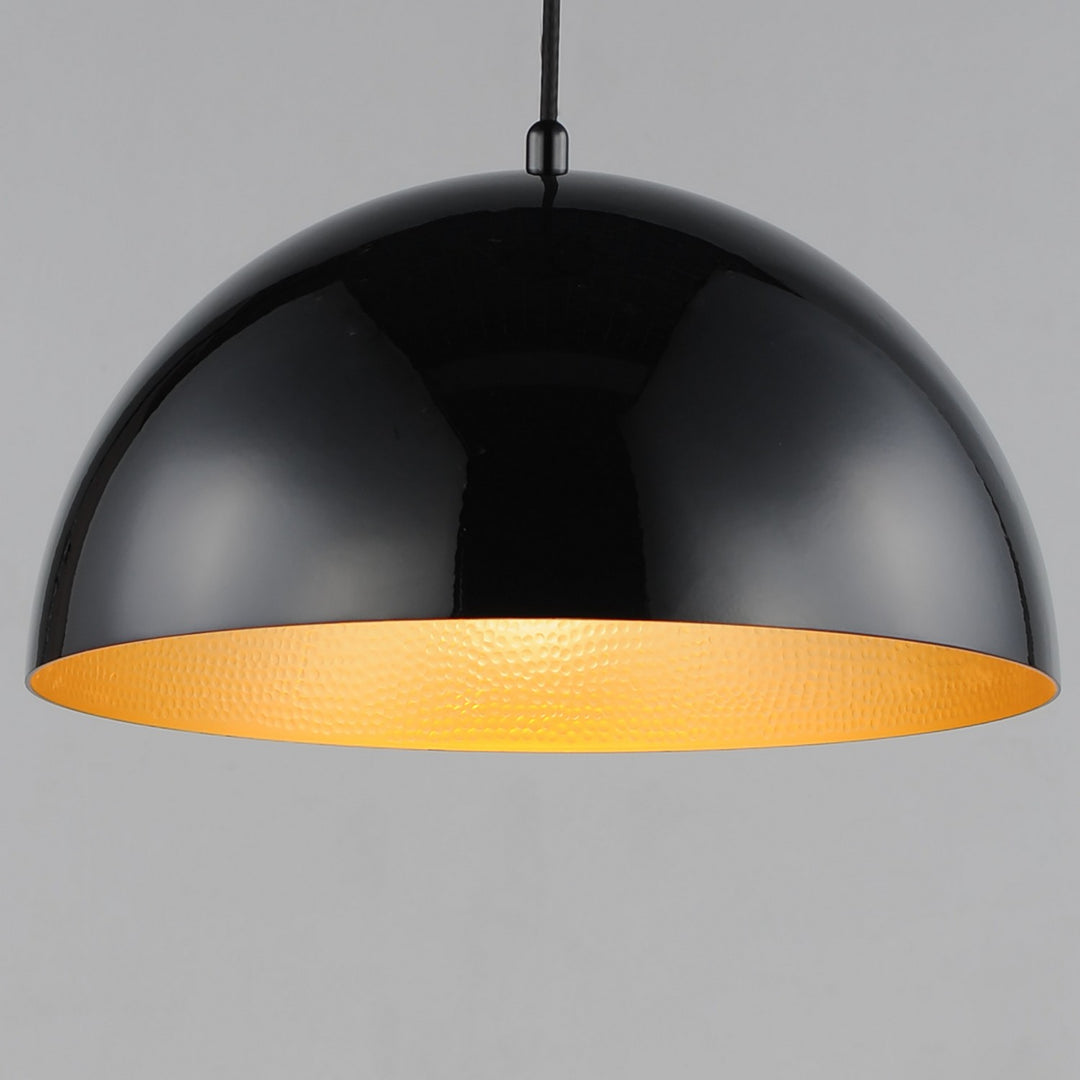 ET2 - E24902-GBGLD - LED Pendant - Hemisphere - Gloss Black / Gold