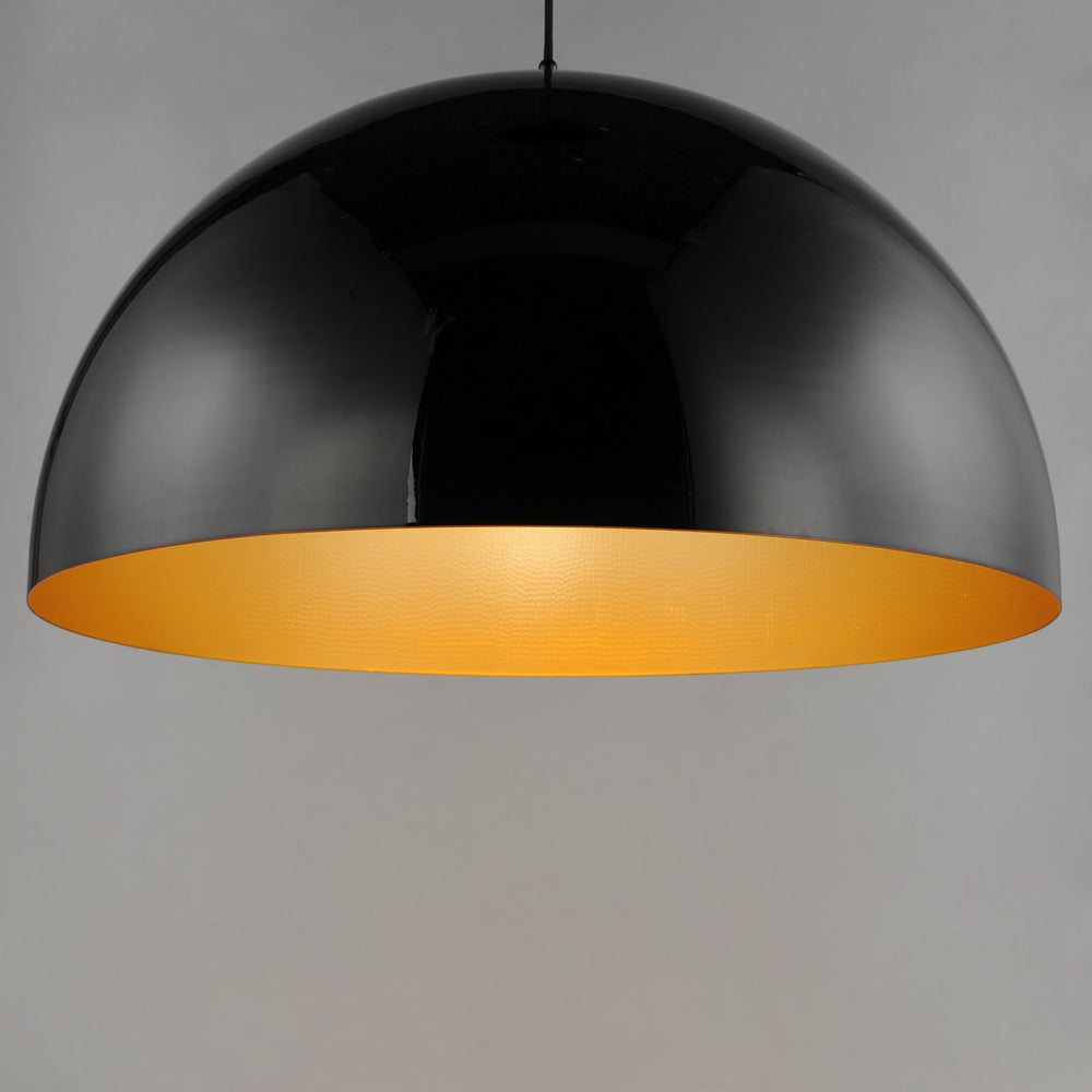 ET2 - E24906-GBGLD - LED Pendant - Hemisphere - Gloss Black / Gold