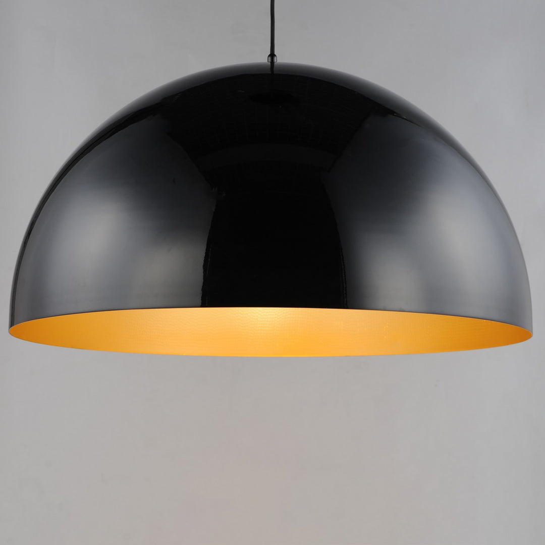 ET2 - E24906-GBGLD - LED Pendant - Hemisphere - Gloss Black / Gold
