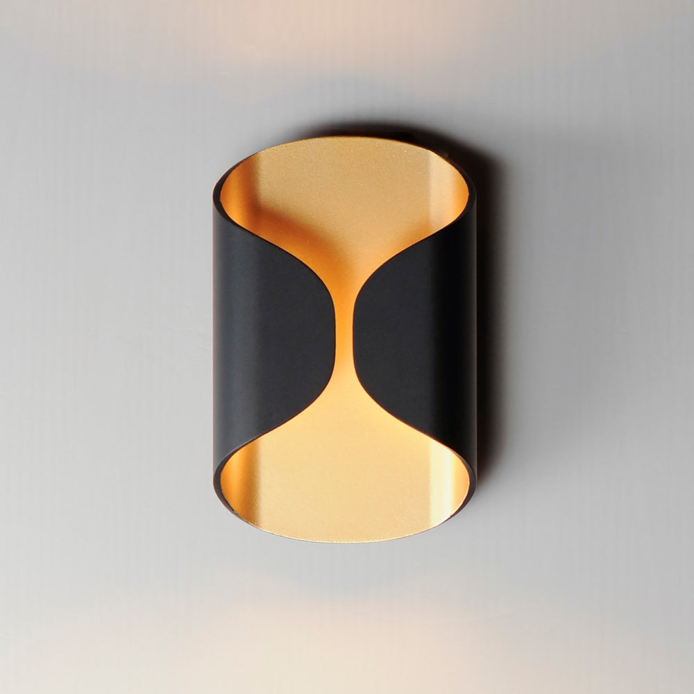 ET2 - E30151-BKGLD - LED Outdoor Wall Lamp - Folio - Black / Gold