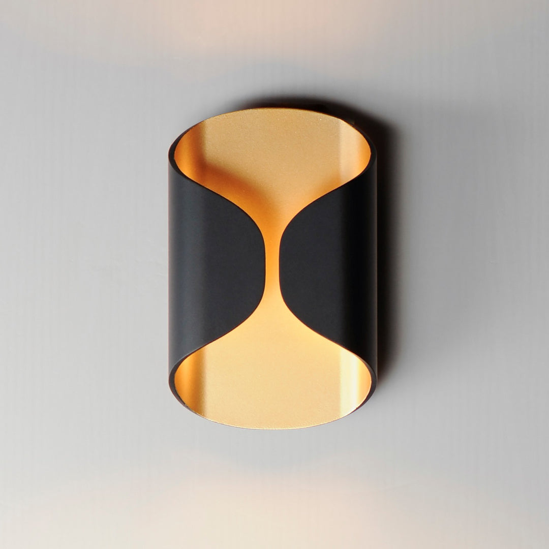 ET2 - E30151-BKGLD - LED Outdoor Wall Lamp - Folio - Black / Gold