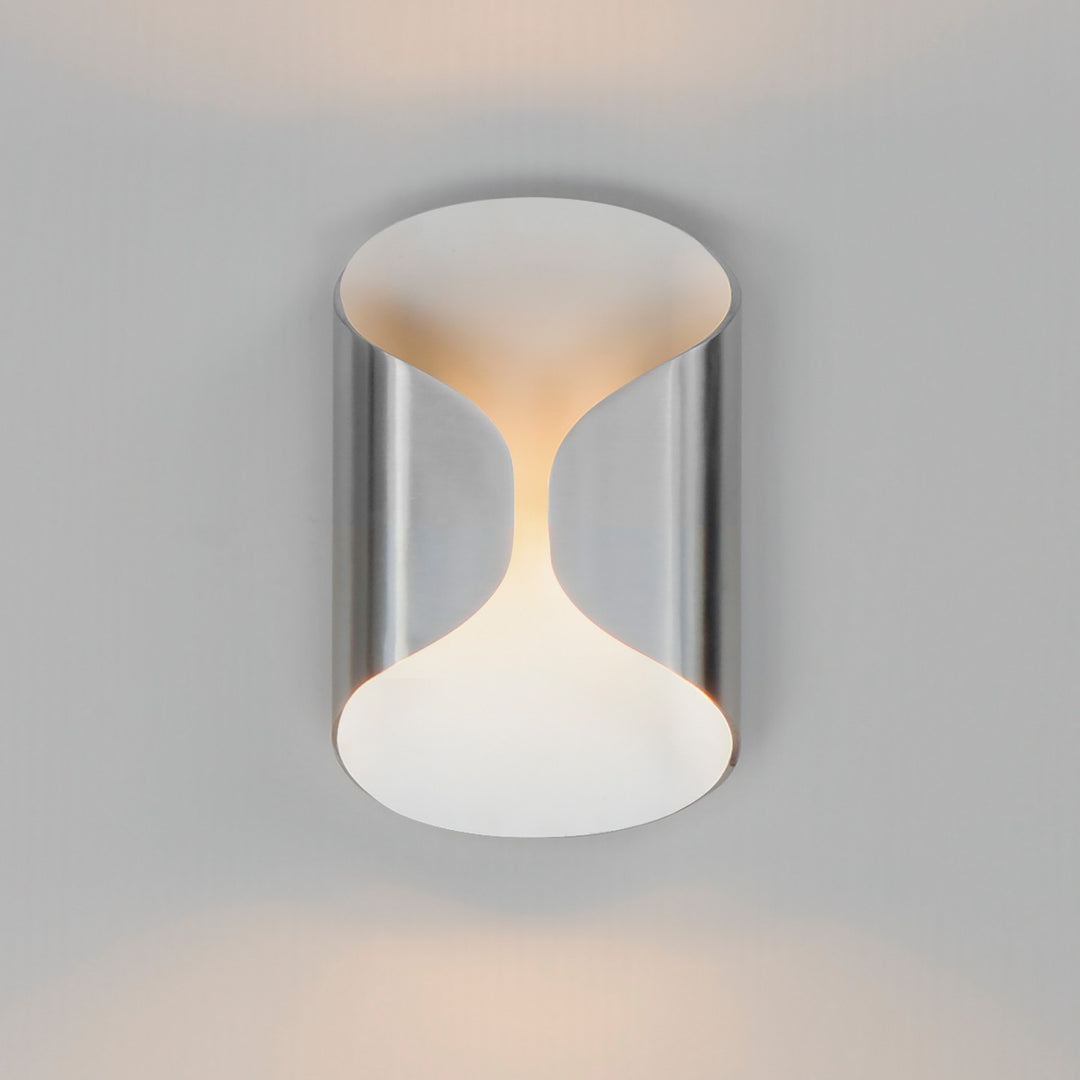 ET2 - E30151-SAWT - LED Outdoor Wall Lamp - Folio - Satin Aluminum / White