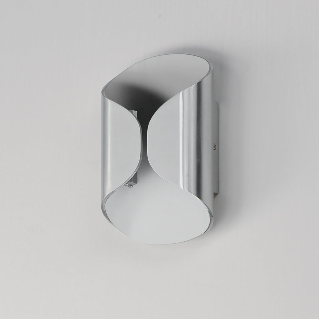 ET2 - E30151-SAWT - LED Outdoor Wall Lamp - Folio - Satin Aluminum / White