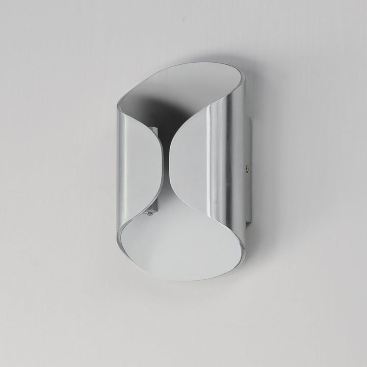 ET2 - E30151-SAWT - LED Outdoor Wall Lamp - Folio - Satin Aluminum / White