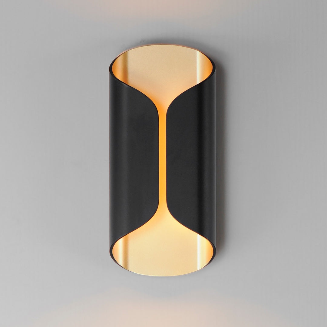 ET2 - E30152-BKGLD - LED Outdoor Wall Lamp - Folio - Black / Gold