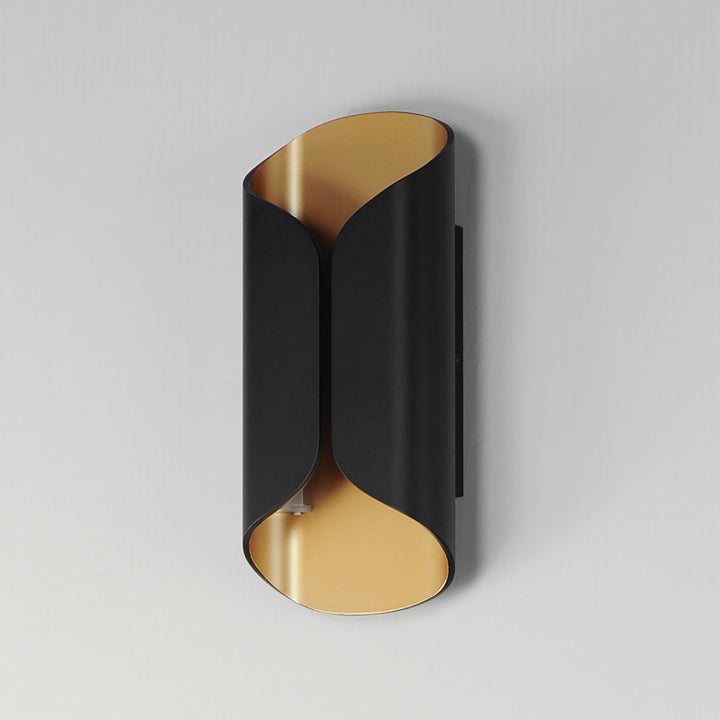 ET2 - E30152-BKGLD - LED Outdoor Wall Lamp - Folio - Black / Gold