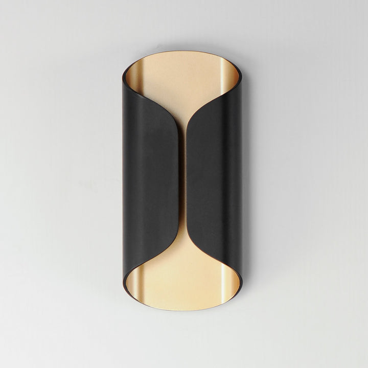 ET2 - E30152-BKGLD - LED Outdoor Wall Lamp - Folio - Black / Gold