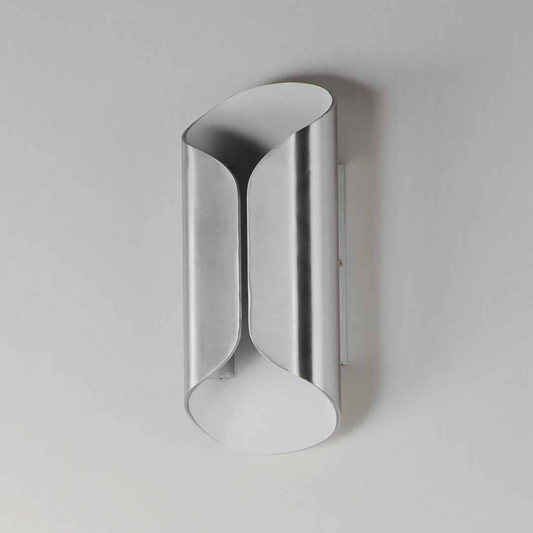 ET2 - E30152-SAWT - LED Outdoor Wall Lamp - Folio - Satin Aluminum / White