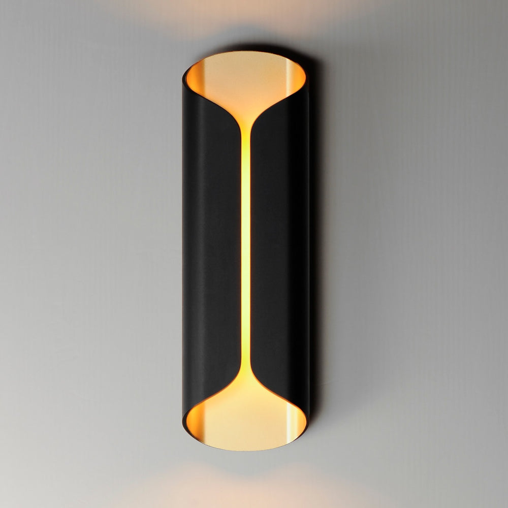 ET2 - E30156-BKGLD - LED Outdoor Wall Lamp - Folio - Black / Gold