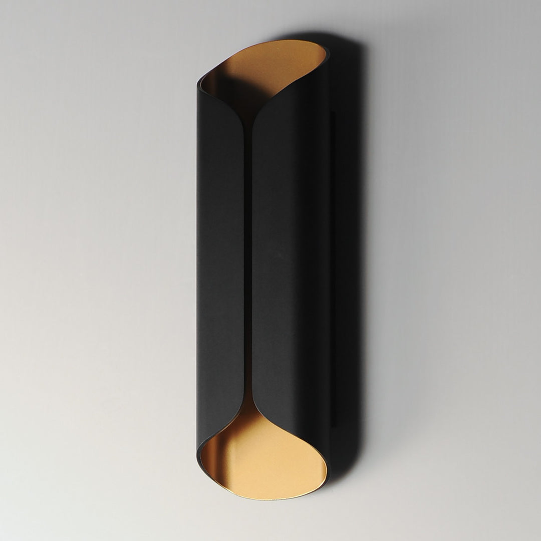 ET2 - E30156-BKGLD - LED Outdoor Wall Lamp - Folio - Black / Gold