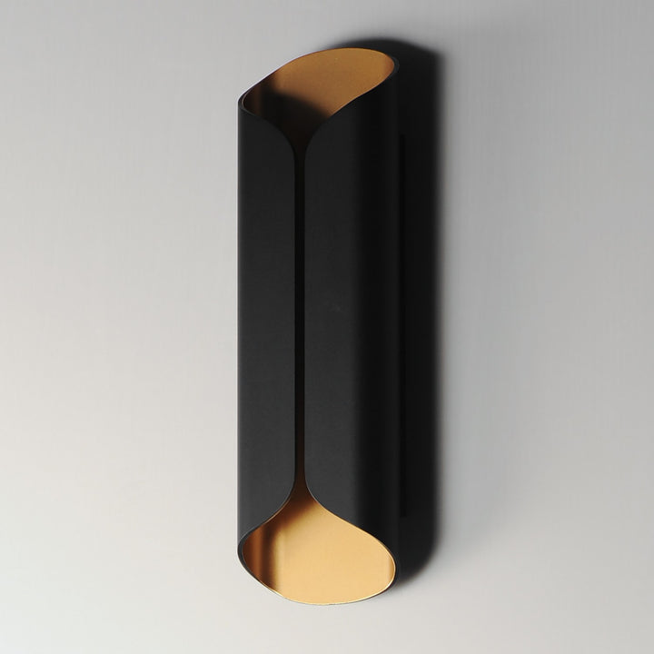 ET2 - E30156-BKGLD - LED Outdoor Wall Lamp - Folio - Black / Gold