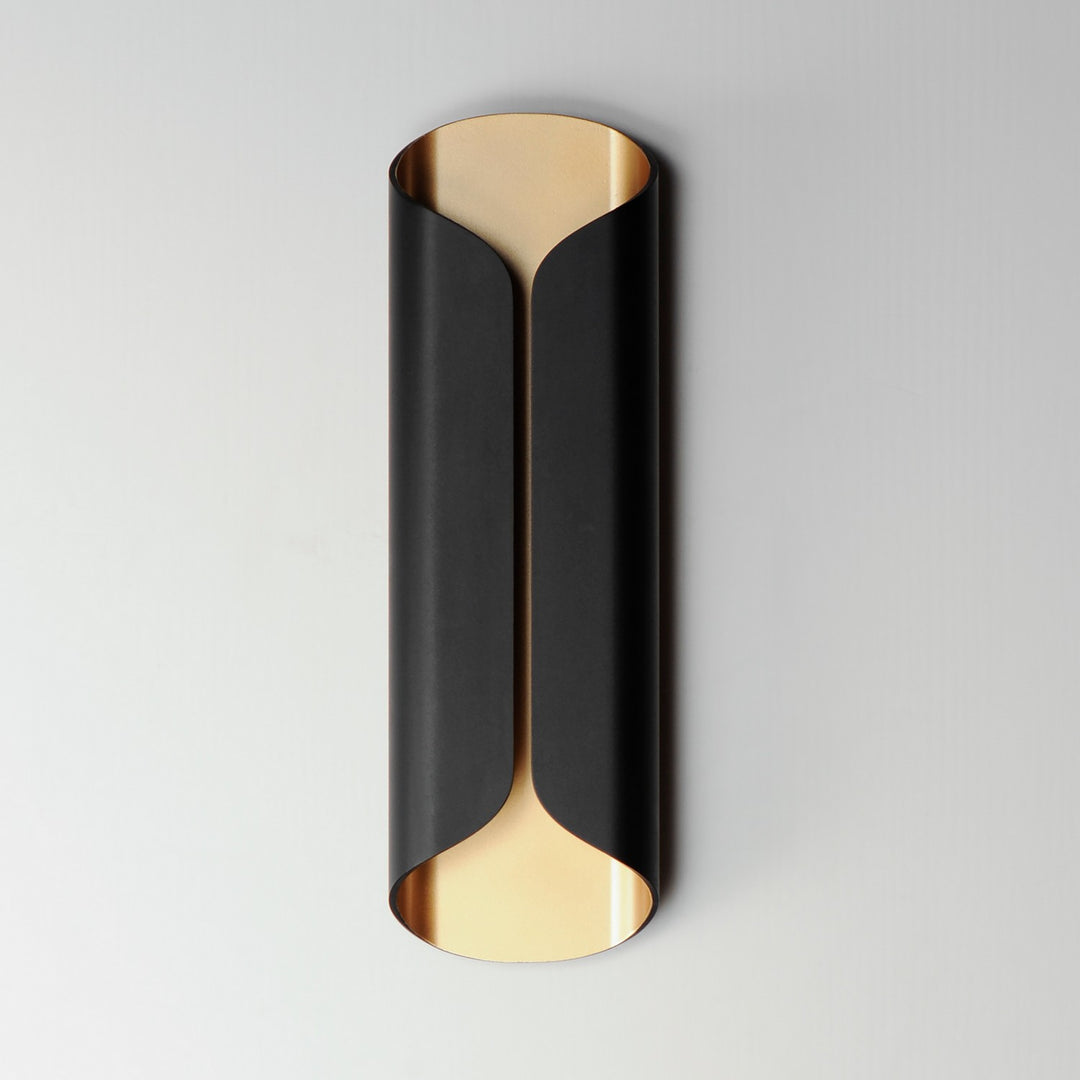ET2 - E30156-BKGLD - LED Outdoor Wall Lamp - Folio - Black / Gold