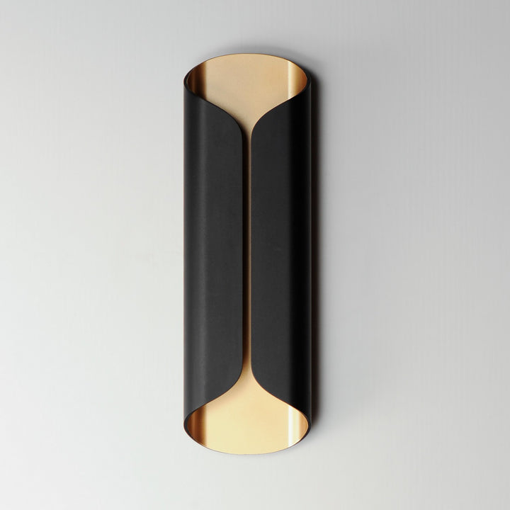 ET2 - E30156-BKGLD - LED Outdoor Wall Lamp - Folio - Black / Gold