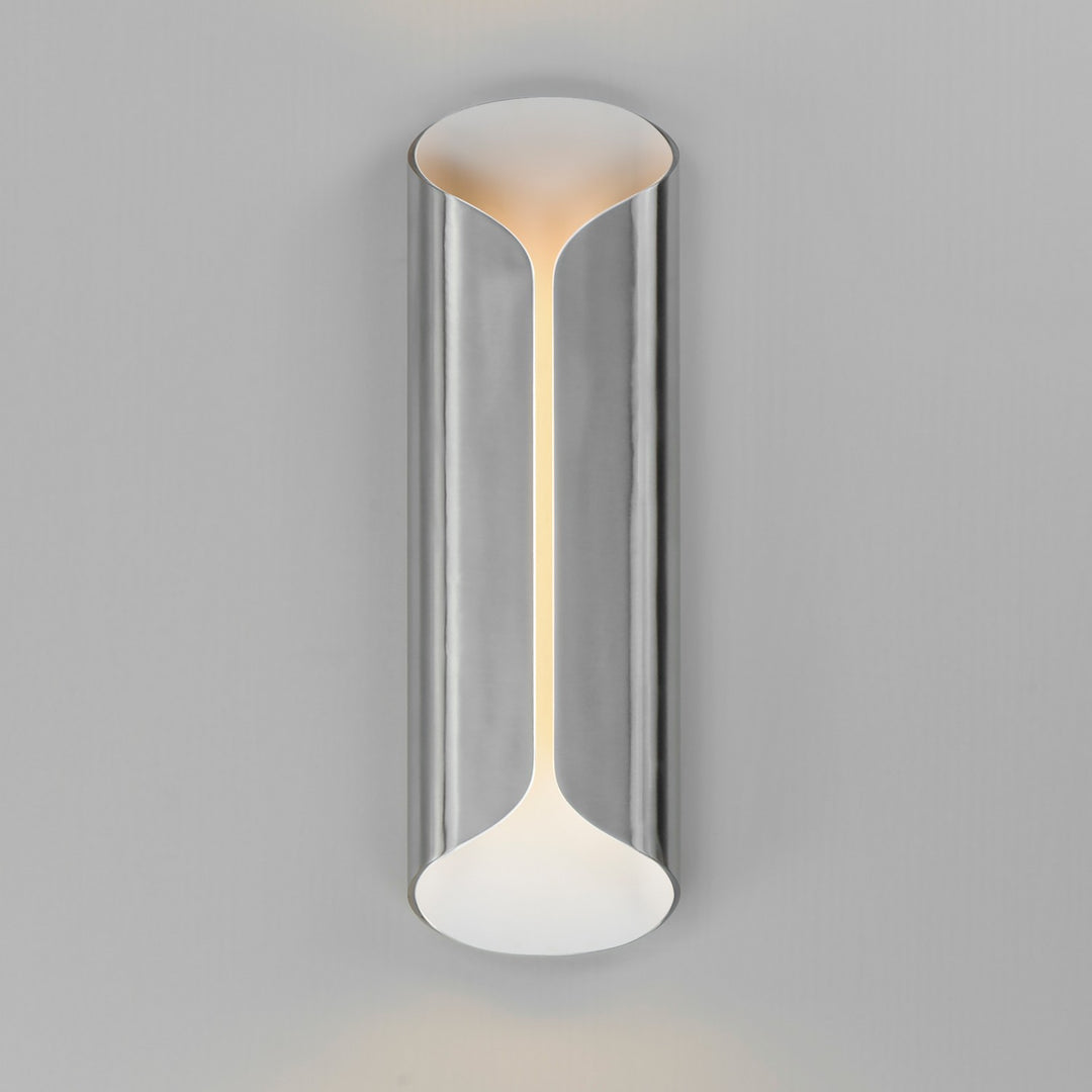 ET2 - E30156-SAWT - LED Outdoor Wall Lamp - Folio - Satin Aluminum / White