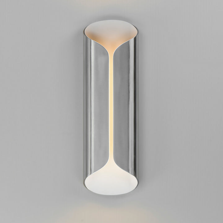 ET2 - E30156-SAWT - LED Outdoor Wall Lamp - Folio - Satin Aluminum / White